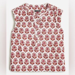 J. Crew | Bouquet Block Print Cora Soft Gauze Sleeveless Top XL